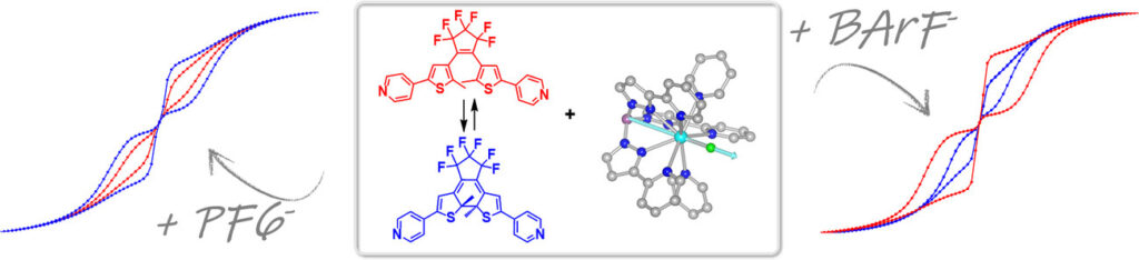 Hysteresis Photomodulation within Photochromic Assemblies of [Dy(Tp2−py)F]+ Single-Molecule Magnets : Influence of the Supramolecular Magnetic Couplings.